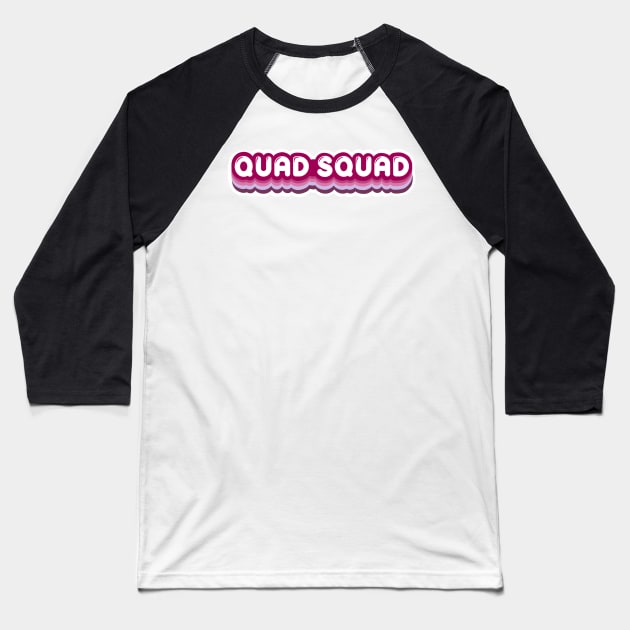 Quad Squad 70s Vibes Skater Baseball T-Shirt by tonirainbows